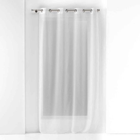 Rideau Voilage à Œillets "Perlina" 140x280cm Blanc (1/5)