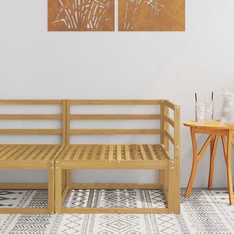 vidaXL Canapé d'angle extérieur Blanc 83 x 83 x 73 cm