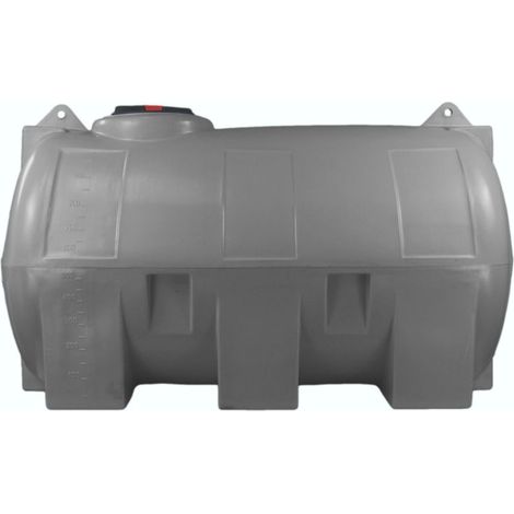 Cuve 1500 litres horizontale de récupération d'eau de pluie – Réservoir extérieur anti-UV en polyéthylène – Transportable et pré-équipée de 4 raccords – Elbi Spa (1/3)