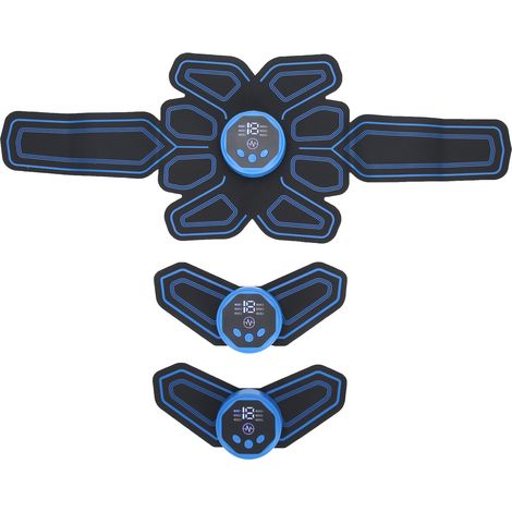 Ceinture de fitness EMS, stimulateur musculaire abdominal électrique, appareil de massage tonifiant avec autocollant (1/5)