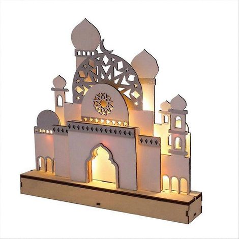 LED-Holzlampe C Ramadan-Wanddekoration Nachtgebet Party Eid Mubarak Muslimisches Geschenk (1/5)