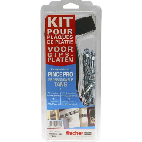 Kit pince + 24 chevilles metalliques pour corps creux HM - FISCHER - 509515 (1/2)