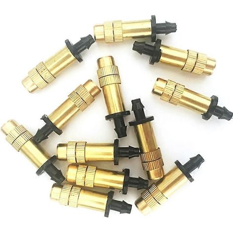 5 Pcs Brass Garden Misting Sprayer Nozzles 0.2-0.7L/min 3.7cm (1/4)
