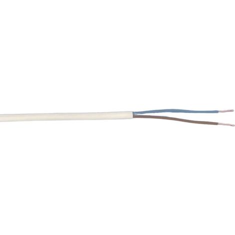 Schlauchleitung H03VV-F 2 x 0,75 - 25 Meter weiß Gummileitung Leitung Kabel (1/2)
