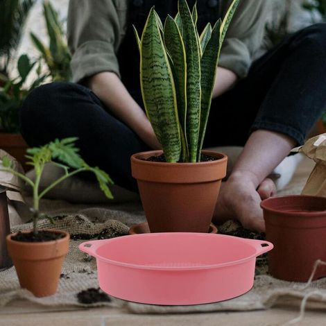 Set di 2 setacci in plastica per terriccio, 3 mm, setaccio multifunzionale per giardinaggio, filtraggio di terra e pietre, setaccio manuale per semina, strumento di setacciatura, blu (1/4)