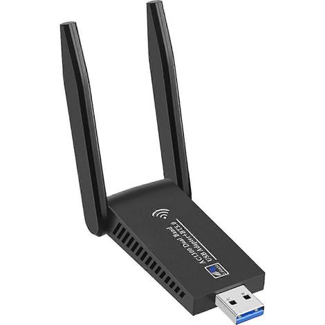 Adattatore WiFi USB da 1300 Mbps, USB 3.0, dongle Bluetooth 5.0, ricevitore WiFi 5 dual-band 2.4G e 5GHz (1/5)