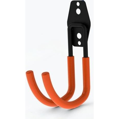 Garage wall hooks, heavy-duty double hooks, multifunctional storage hooks, set of 4 non-slip wall hooks (1/5)