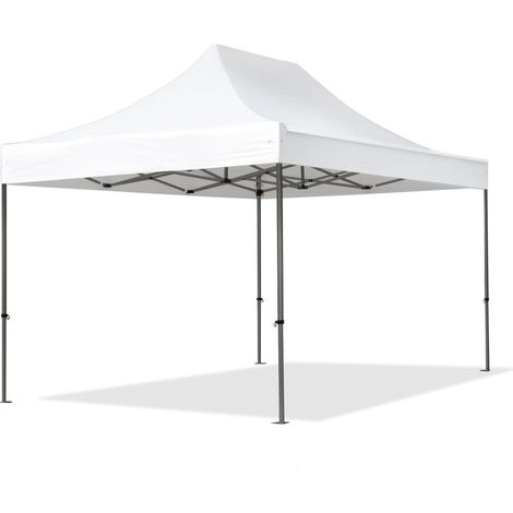 TOOLPORT 3x4.5m PES 750 Pop up gazebo party tent PREMIUM Steel 40 mm, white