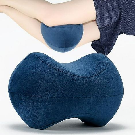 Oreiller Genoux en Mousse à Mémoire de Forme, Coussin Orthopédique pour Jambes et Genoux, Support Confortable pour Dormir, Repos et Maintien (1/4)