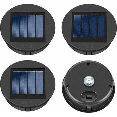 4er-Set LED-Solar-Ersatzlampen für Außenbereich, 8 cm Solarlaterne, wasserdicht IP55, obere Solarlampe als Ersatz für Garten/Tischdekoration [Energieeffizienzklasse A] (1/5)