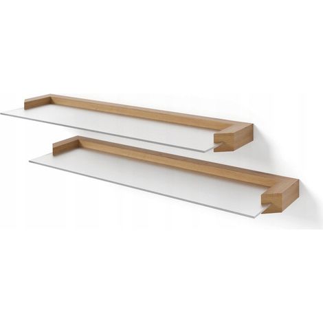Etagère murale lot de 2 couleur wotan 60x3,7x19,5cm AURIS (1/3)