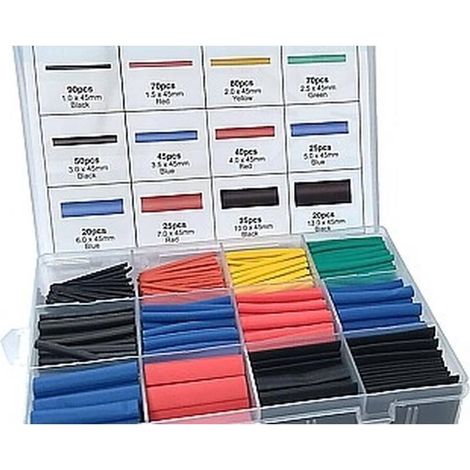 Gaines Thermorétractables 560x - Mix de Couleurs et Tailles - Protection et Isolation - Ideal pour Bricolage - Beast (1/5)