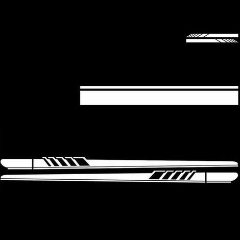 Pegatinas para coche，Emblemas para coche，Pegatinas para carrocería，Franjas para el capó，Faldón lateral universal (5 piezas)