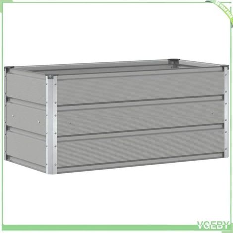 Jardinière - FAFEICY - 42018150 - Gris clair - 100x50x45 cm - Acier galvanisé (1/5)