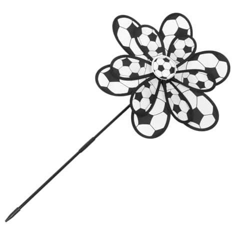 Moulin à vent décoratif IFUNDOM à motif football pour jardin et terrasse - Jouet en plastique et tissu résistant pour enfants, idéal pour les fêtes et les mariages. Girouette décorative pour patio, ba (1/5)