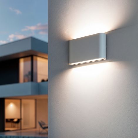 Aplique de Pared Exterior LED Iluminación Doble Cara Aluminio Luming 2700K Blanco Blanco Cálido ↔17 cm (1/5)