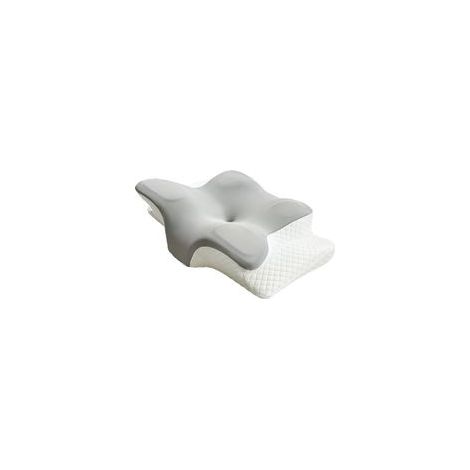 Oreiller ergonomique cervical mousse mémoire forme – 2 hauteurs 9/12 cm – Housse respirante lavable – Soutien optimal pour douleurs cervicales (1/5)