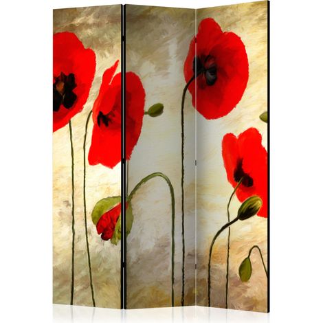 Paravento - Golden Field of Poppies [Room Dividers] - 135x172 (1/4)