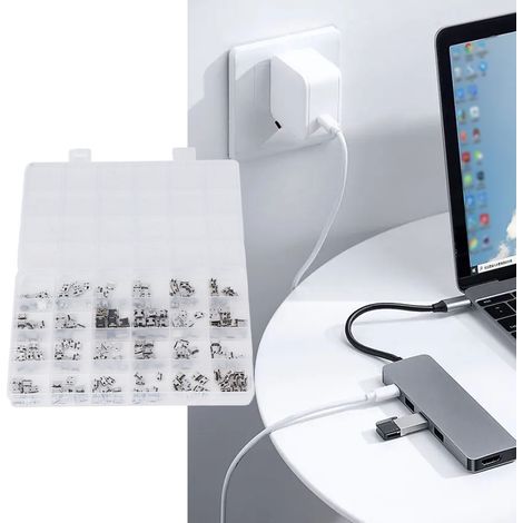 240 Stück (24 Modelle) Micro-USB-Anschlüsse (Stecker/Buchsen) (in einer Box) (1/5)