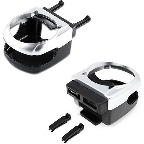Lot de 2 porte-gobelets de voiture, porte-gobelets universels et réglables, porte-gobelets multifonctionnels pour automobile, compatibles avec la plupart des grilles d'aération de voiture. (1/5)