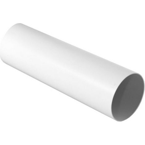 TUBO TONDO PER SISTEMA DI AERAZIONE CANALIZZATA BIANCO Diam. 100 mm - Lungh. 1000 mm