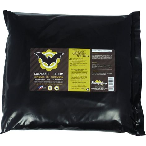Engrais GUANODIFF Bloom - sachet 3 kilos - Guano Diffusion