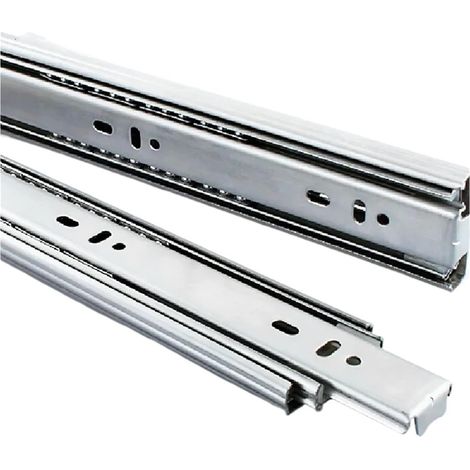Glissières de tiroir, rail guidage à trois rails (30 cm) (1/5)