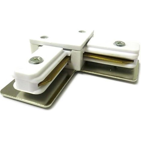 Giunto a L Connettore Per Binario Dei Faretti Led A Binario Modello L Colore Bianco Per Monofase