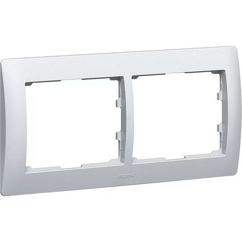 Legrand Rahmen 2-fach waagerecht Galea soft aluminium 771302 (1/2)