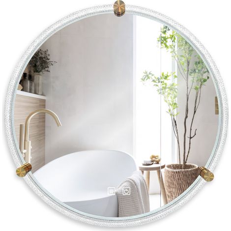 MIRROR REA LED BL805 70CM BLACK GOLD