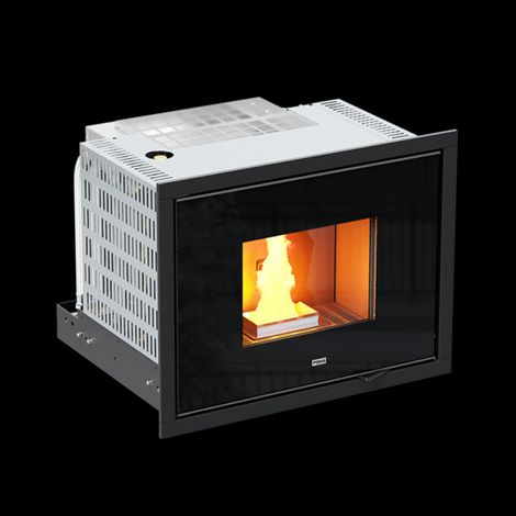 Inserto Camino FOCO - Idro - Mod. 25 - Classe Energetica A++ - Full Glass - Disp. Di Sicurezza