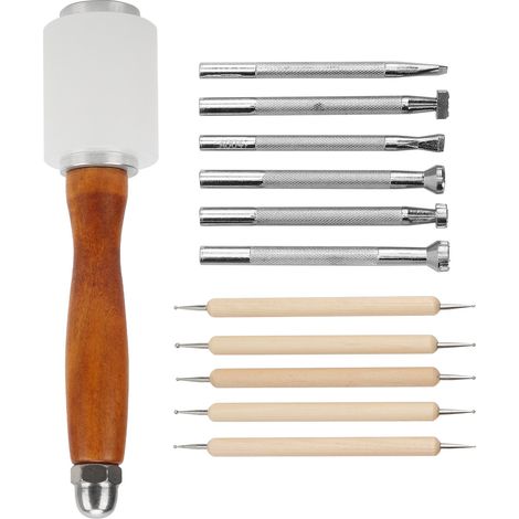 Kit de Sculpture sur Cuir, Outils de Gravure Durables pour la Création de Maroquinerie DIY (1/5)