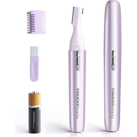 Women's Electric Facial Eyebrow Trimmer Mini Facial Shaver, Precision Shaving, No Risk of Cutting, A Small Cleaning Brush Included (Purple) (1/5)
