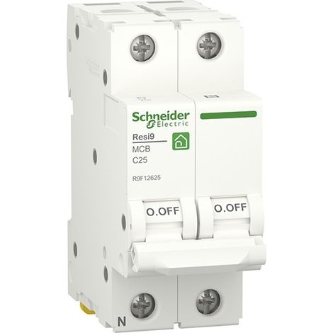 Interruptor automático RESI9 1P+N 25A curva C 230V 6000A (1/8)