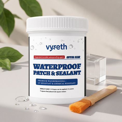 Colle transparente et imperméable pour sceller et réparer les fissures et les murs transparente, sans résidus, imperméable, pratique et facile à utiliser – 500 g + pinceau -- AUTLEAD (1/5)
