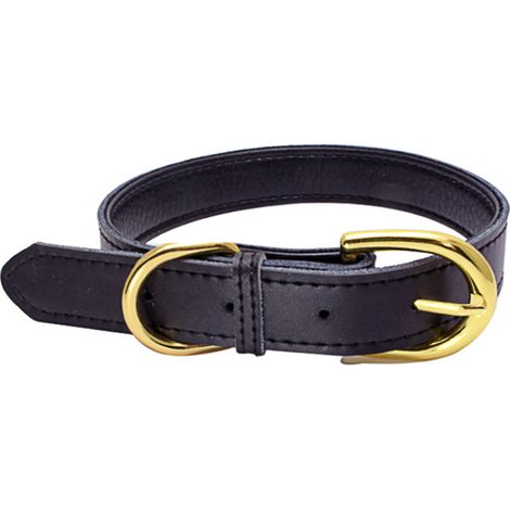 Collier Chien En Cuir Véritable Rond Pour Petit Et Moyen Chien - Cuir Crazy Horse Avec Fermoir Métal - 9 Couleurs Disponibles (1/5)