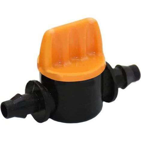 Lot de 10 clapets anti-retour, ABS/PVC, 38 x 16 x 16,7 mm, noir/orange