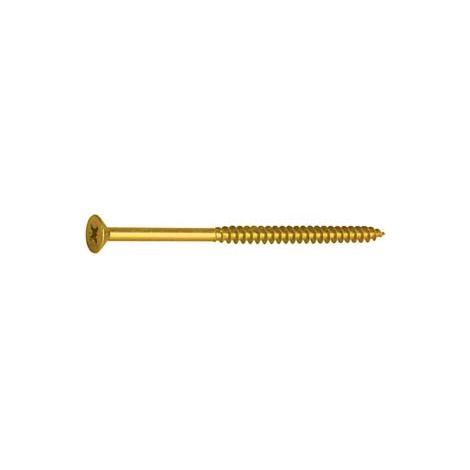 VITE TRUCIOLARE TSP CAVA PZ PARZIALMENTE FILETTATA IN ACCIAIO OTTONATO- - ø mm.5,0x80 - 200 pezzi AMBROVIT