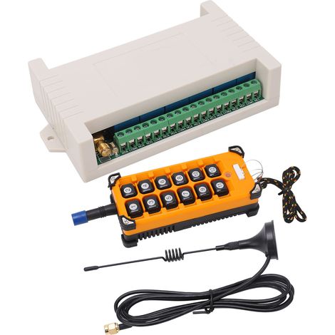 Télécommande 433MHz 12 Boutons avec Antenne, Contrôleur Sans Fil 12 Canaux, Kit Relais DC12V (1/5)