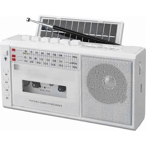 Radio rétro multibande AM/FM/SW stéréo sans fil Bluetooth avec lecteur/enregistreur de cassettes audio MP3 et prise standard européenne. (1/5)