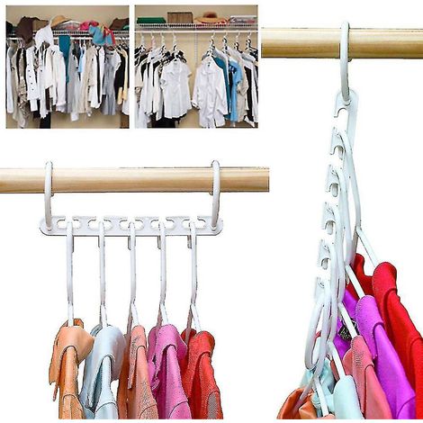 Hmwy Multifunktionaler Magic Kleiderschrank-Organizer - Platzsparend - Kleiderbügel (8-teilig) (1/5)