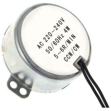 Pair Ac 220-240v Synchronous Motor Gearmotor 4w Cw/ccw Great Couple 5-6 Rpm (1/3)