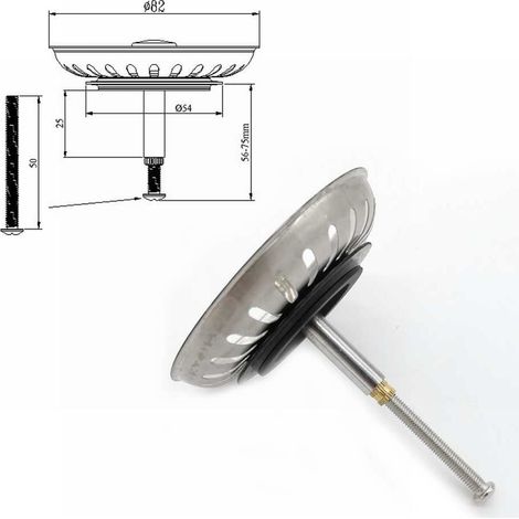pour Blanco remplacement évier de cuisine crépine bouchon de vidange bassin filtre de vidange
