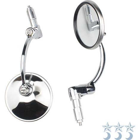 Classic motorcycle rearview mirror, cafe racer handlebar mirror, reflector, retro motorcycle modification