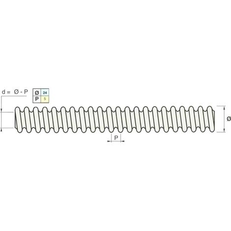 Moncoffrage – Tige filetée Ø 24 mm – Acier spécial RE355 – Longueur 1,00 ml pour fixation consoles façade – Résistance et durabilité élevées