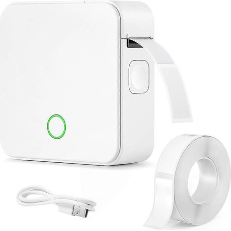 Etikettendrucker mit P0-Farbband. Mini-Thermodrucker für Etiketten, tragbar und kompakt, wiederaufladbar, Bluetooth-fähig, einfach zu bedienen. (1/5)