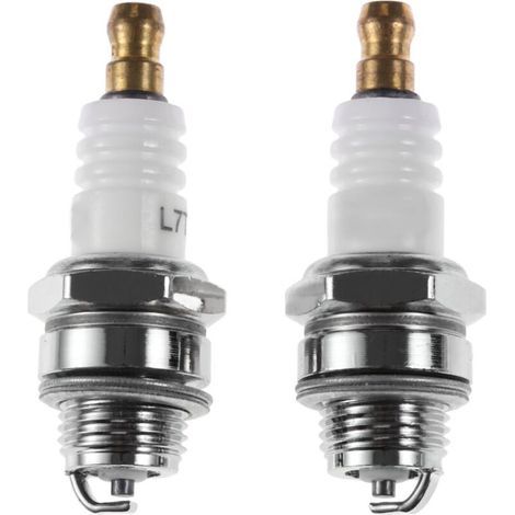 Bougie d'allumage l7t de Tronçonneuse et Débroussailleuse pour Moteur à Deux Temps,430/520 Accessoires Bougie,Accessoires pour scie à chaîne Husqvarna,2pcs (1/5)