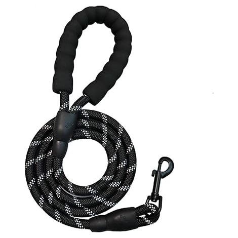 BRICOOMARKET Corde de traction pour chien ne broie pas les mains corde de traction réfléchissante épaisse corde de chien de grande taille 1,5 mètre corde ronde fournitures pour animaux de compagnie (1/5)