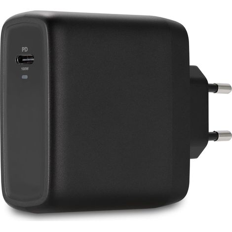 Chargeur Secteur GaN 100W USB-C, Adaptateur Compact Haute Vitesse avec Câble de 2 m, Compatible avec MacBooks/iPads/Surface & Autres (K33821UK)