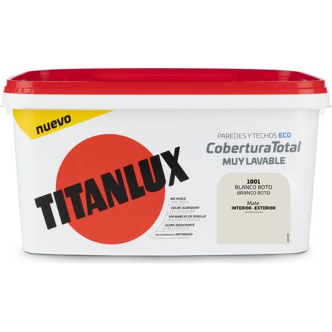 Titanlux Cobertura Total pintura para paredes Blanco Roto 4L (1/2)